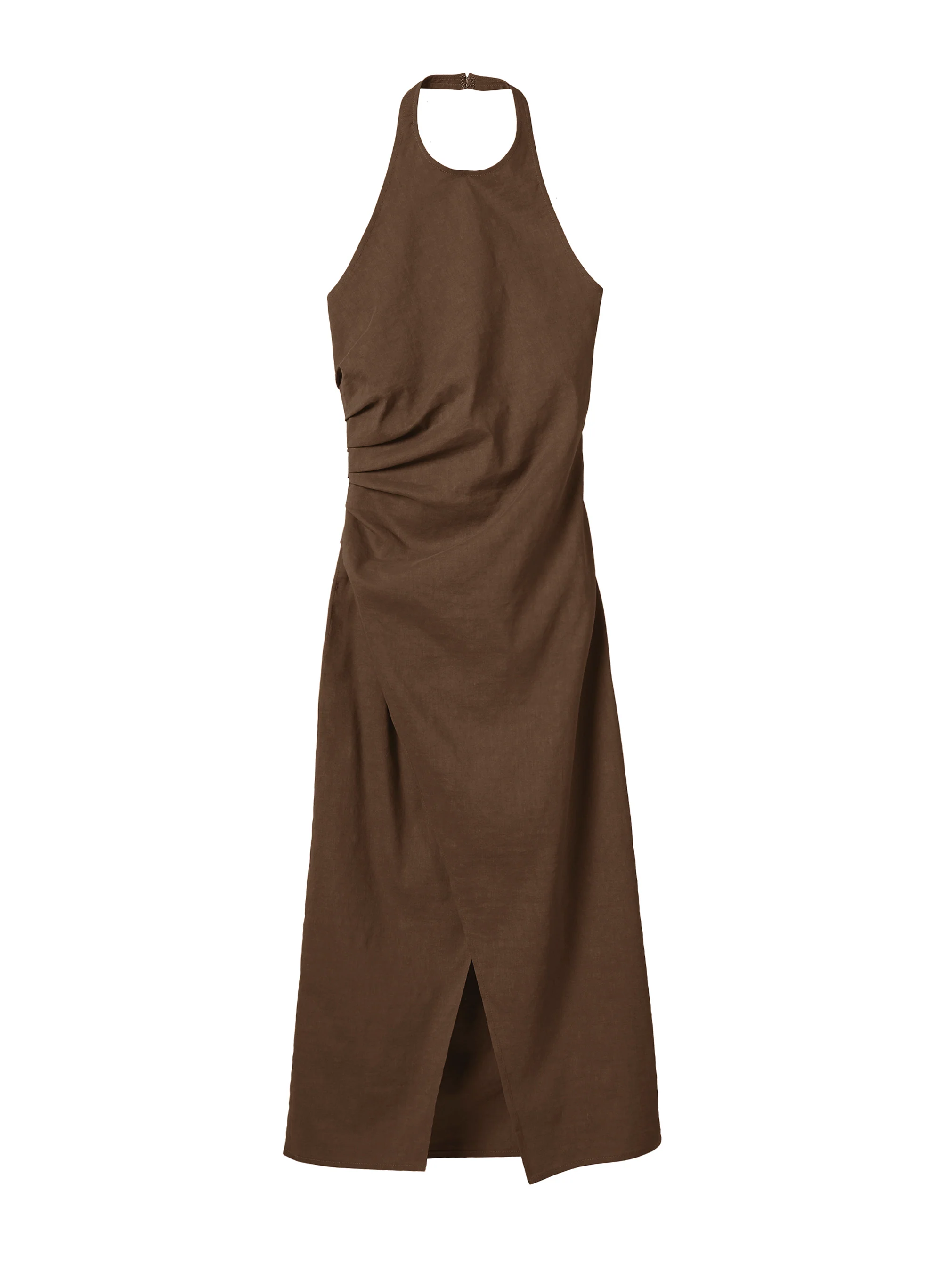 Sylvie Linen Midi Halter Dress - Image 6