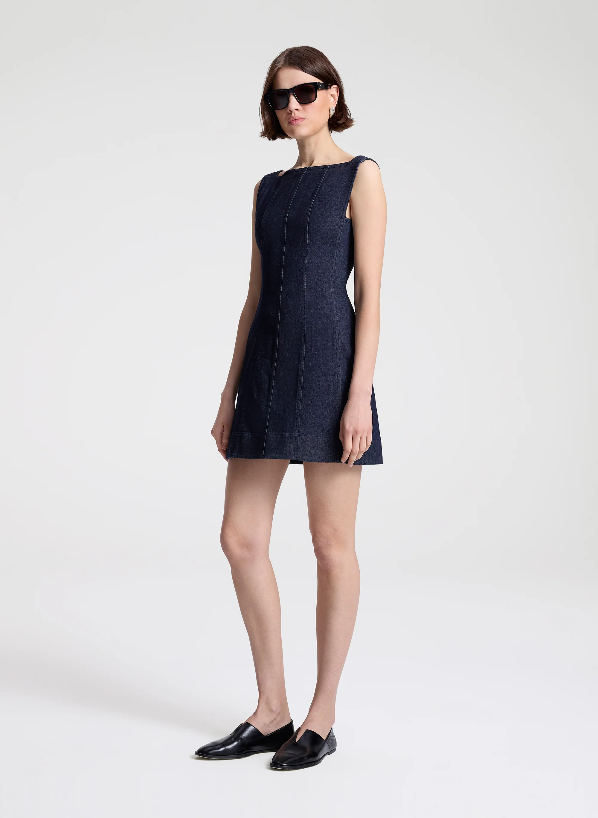 The 444 Denim Mini Dress - Image 4