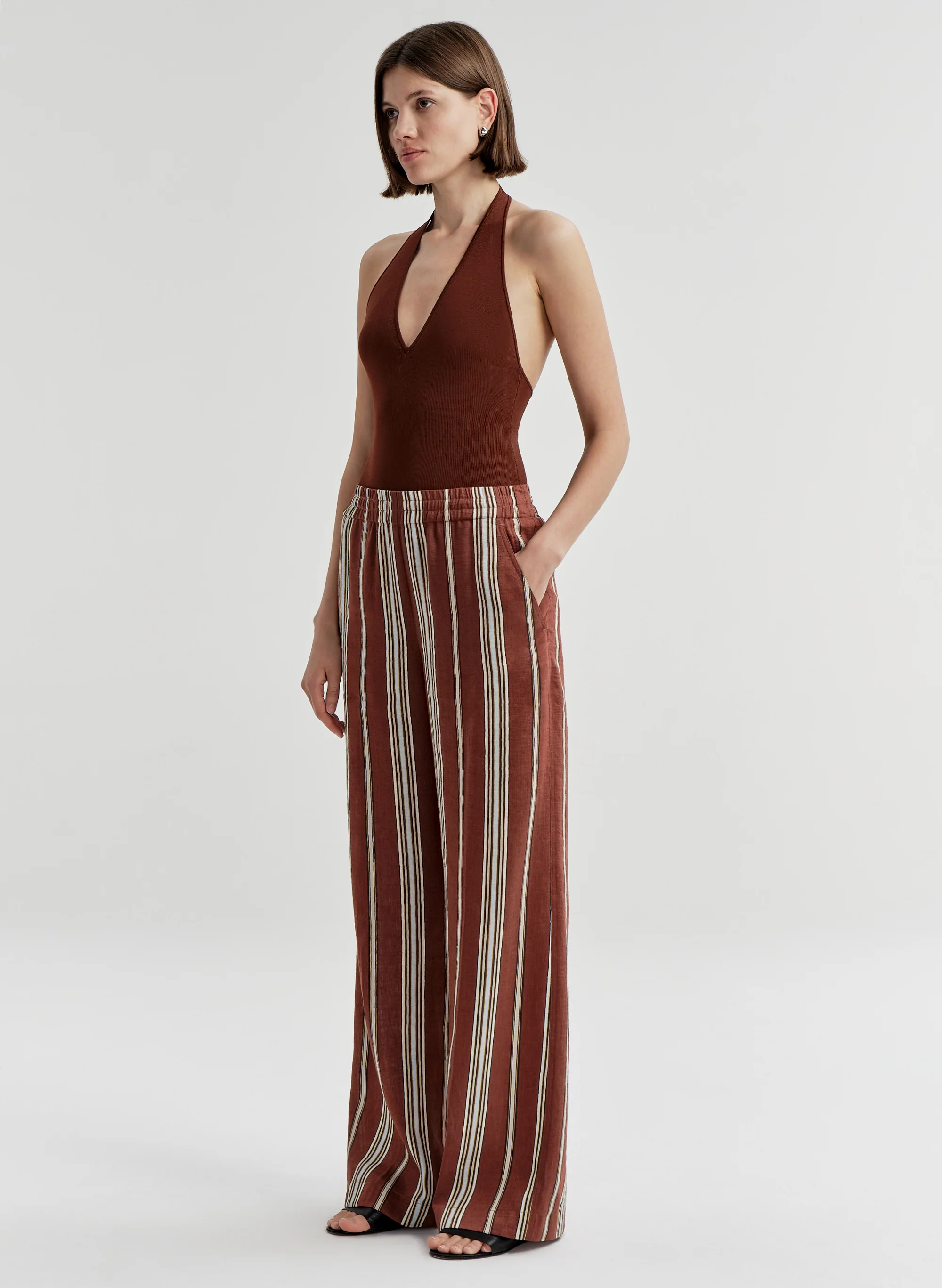 Tyler Striped Linen Pant - Image 4