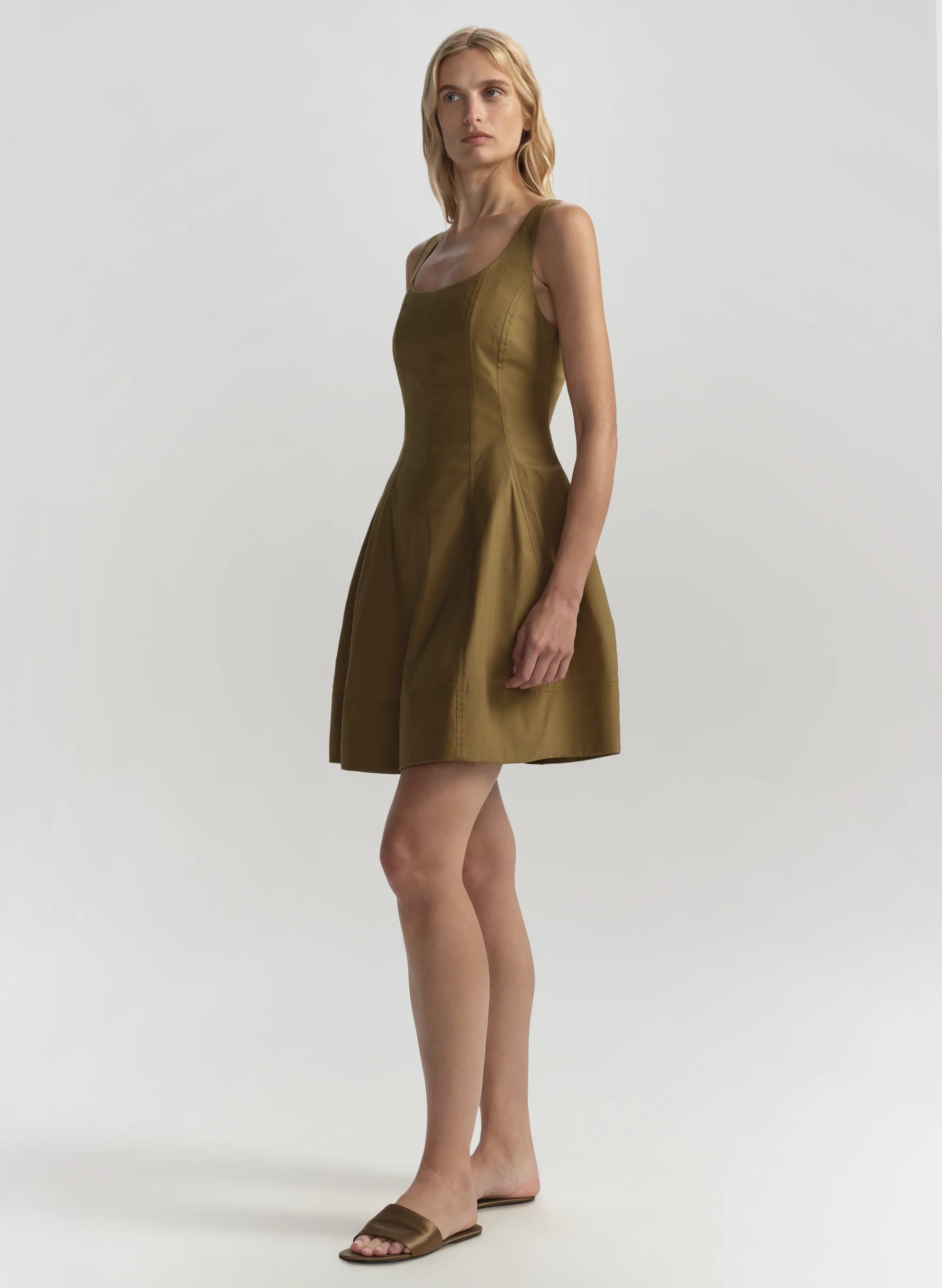 Vea Stretch Cotton Mini Dress - Image 4