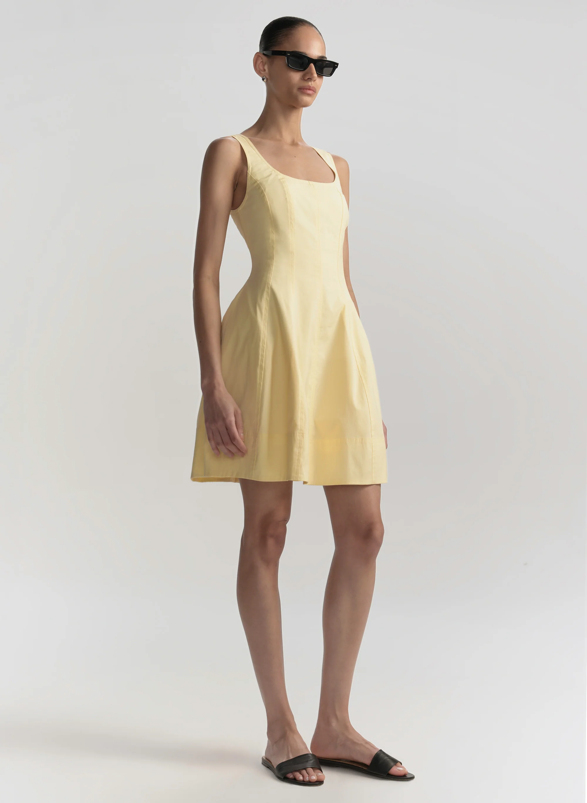 Vea Stretch Cotton Mini Dress - Image 3