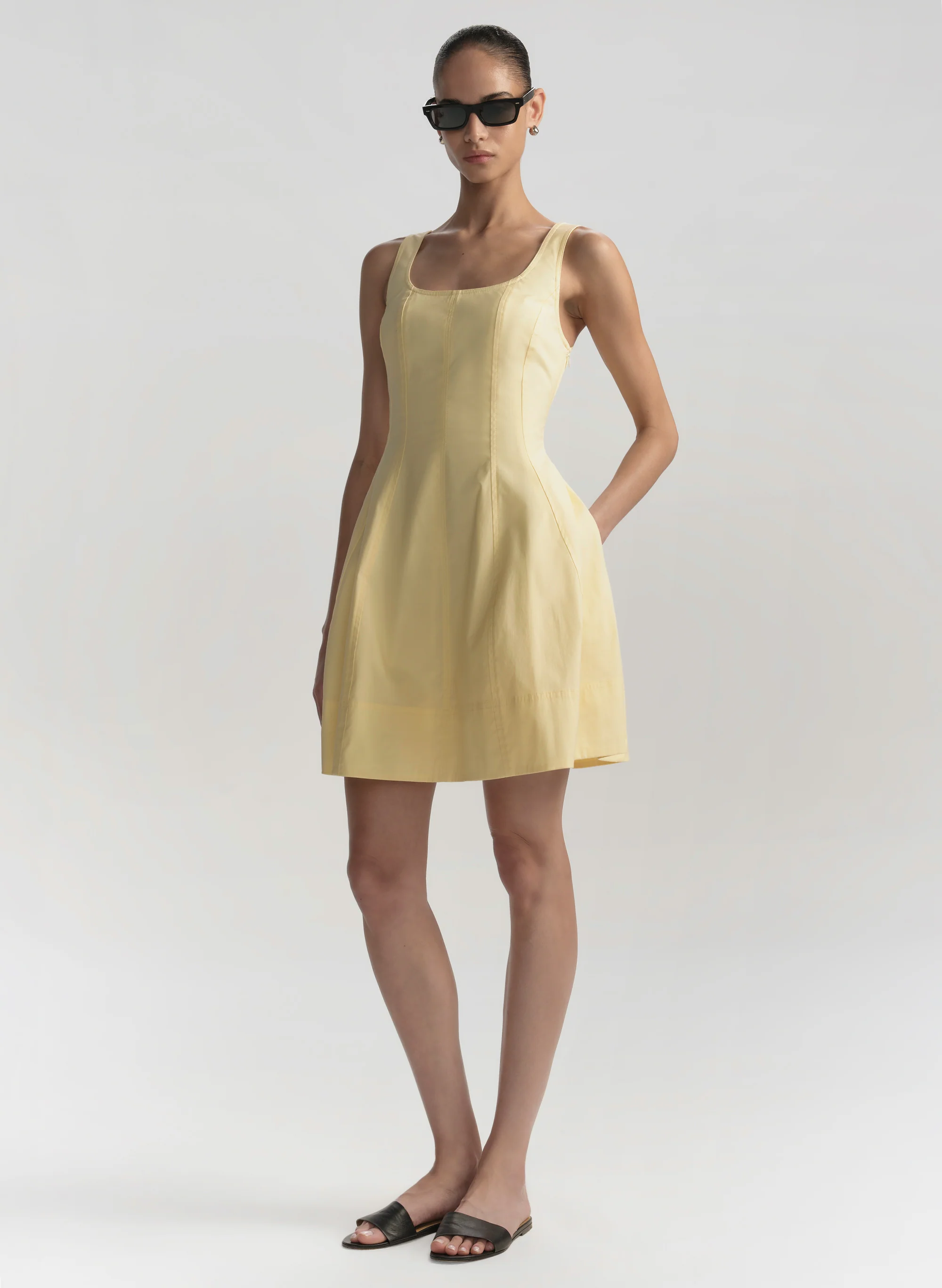 Vea Stretch Cotton Mini Dress - Image 4