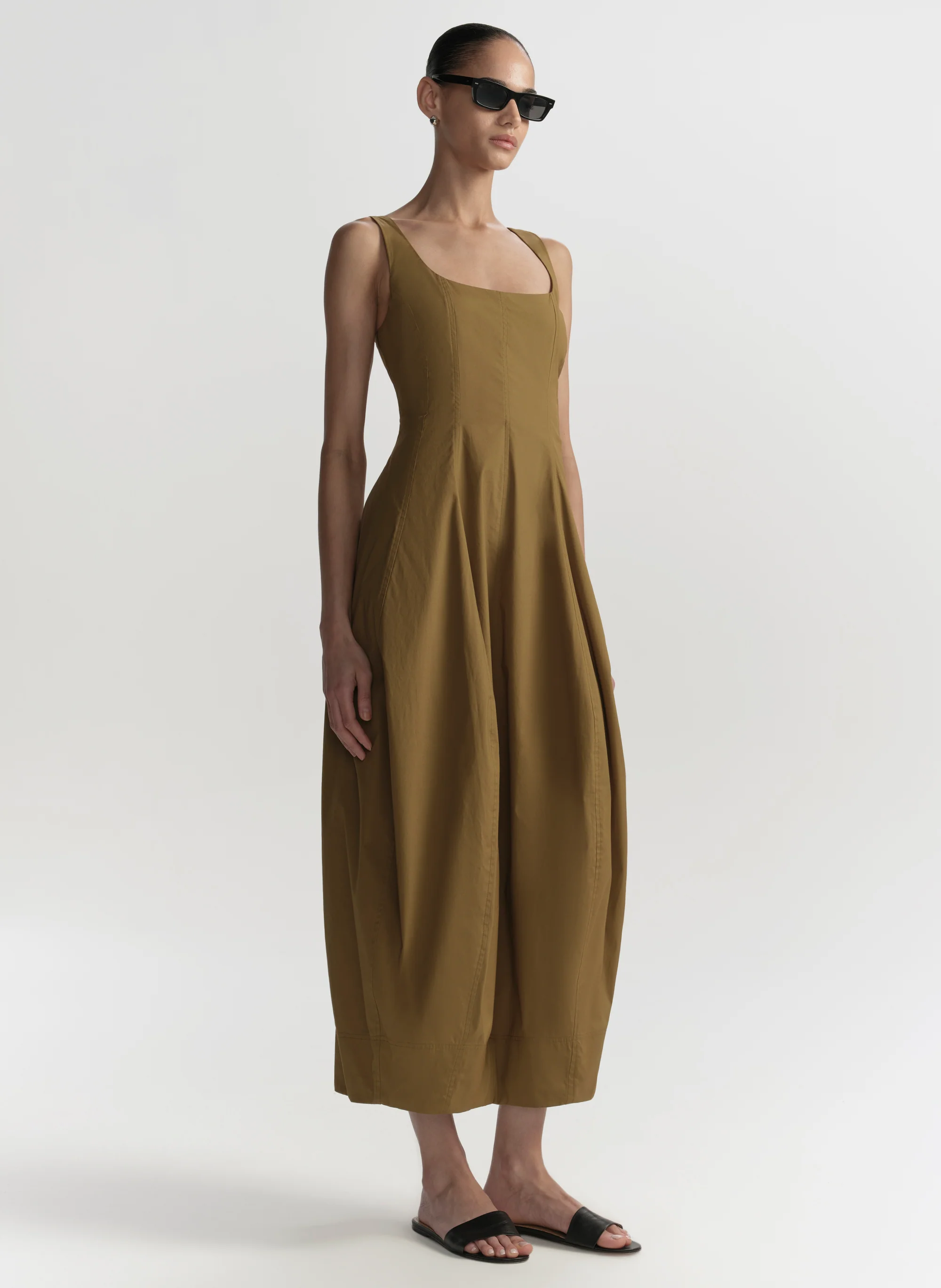 Veda Stretch Cotton Midi Dress - Image 3
