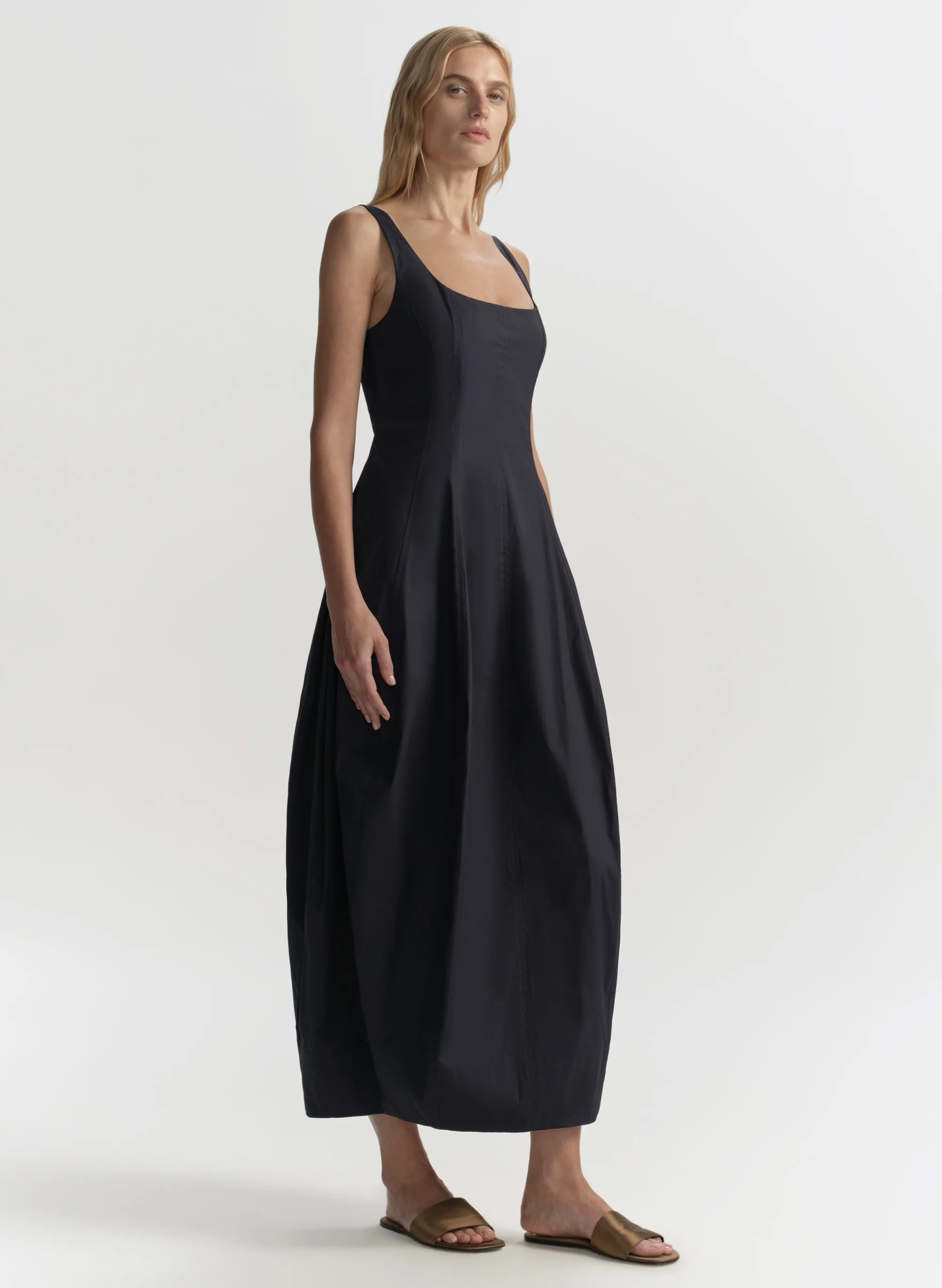 Veda Stretch Cotton Midi Dress - Image 3