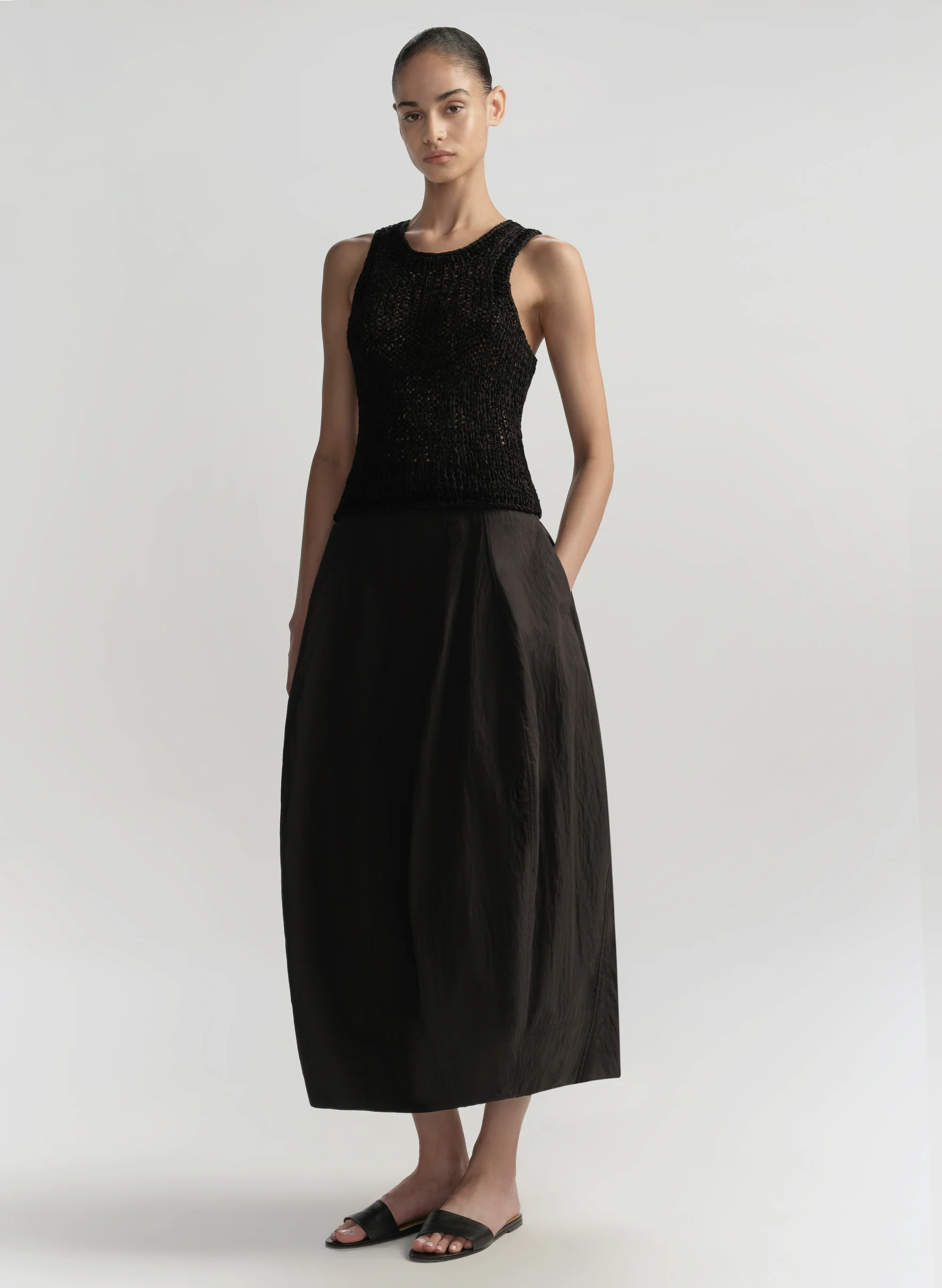 Veda Cotton Nylon Midi Skirt - Image 4