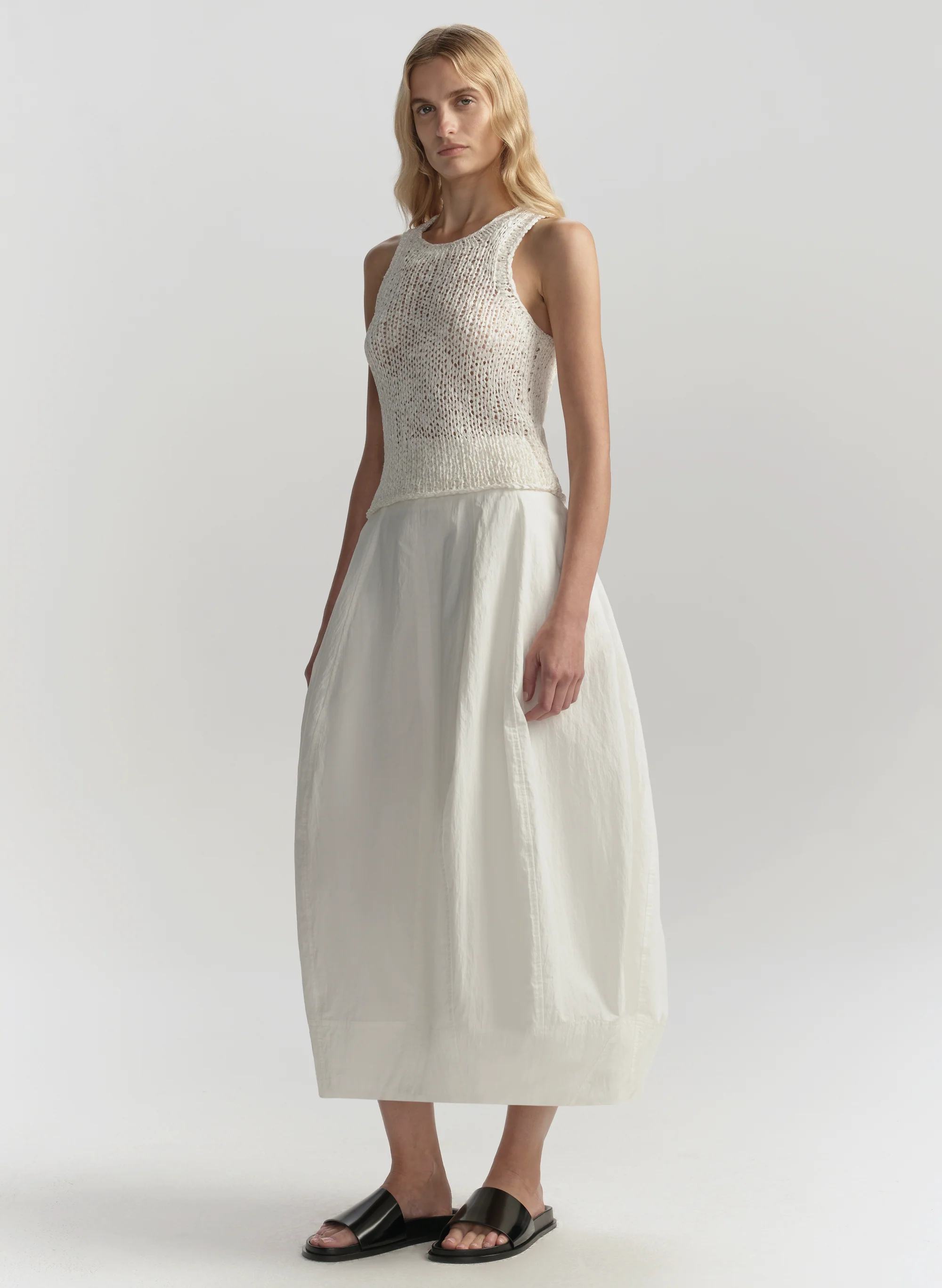 Veda Cotton Nylon Midi Skirt - Image 4