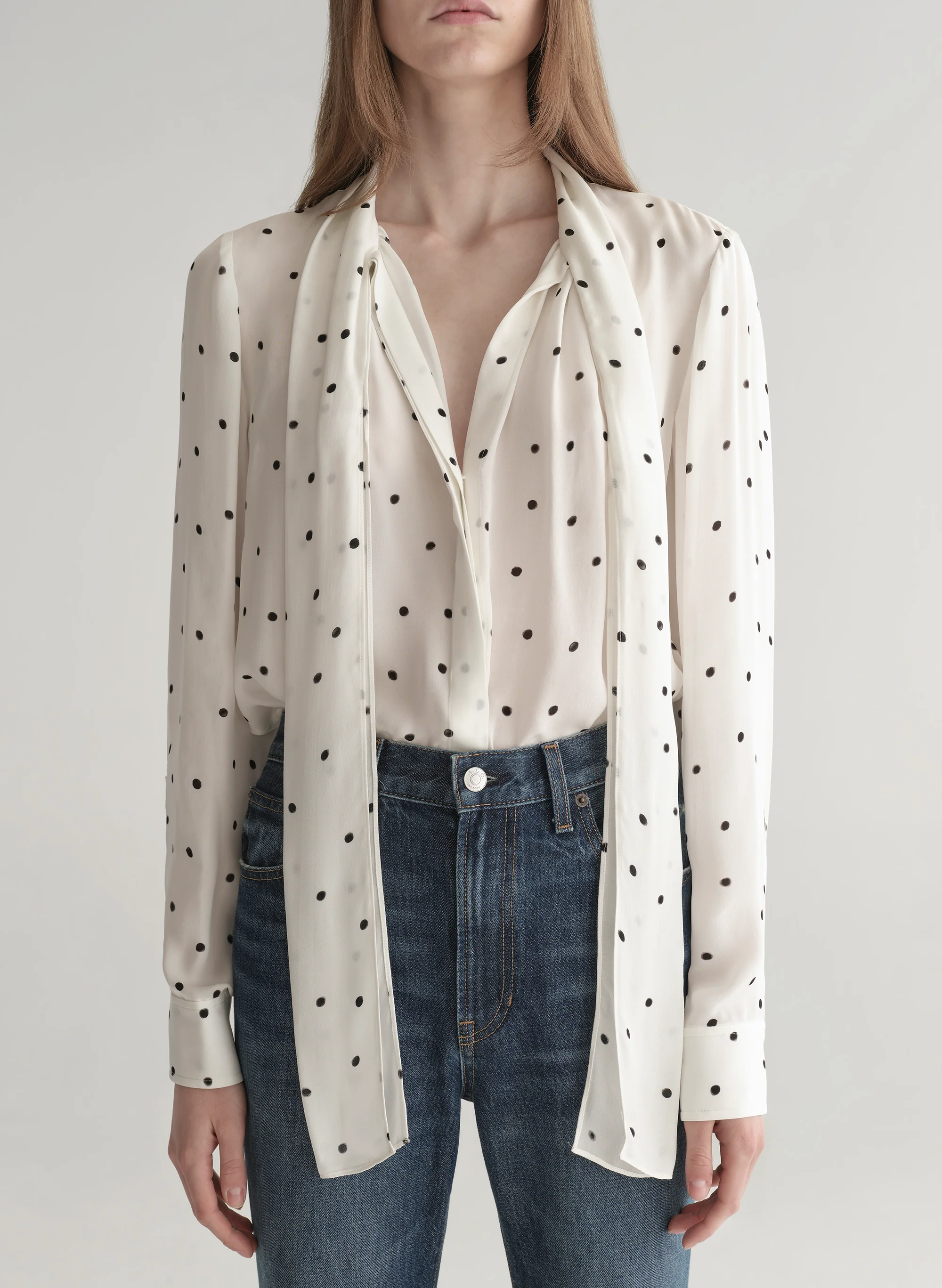 Viv Polka Dot Silk Top - Image 3