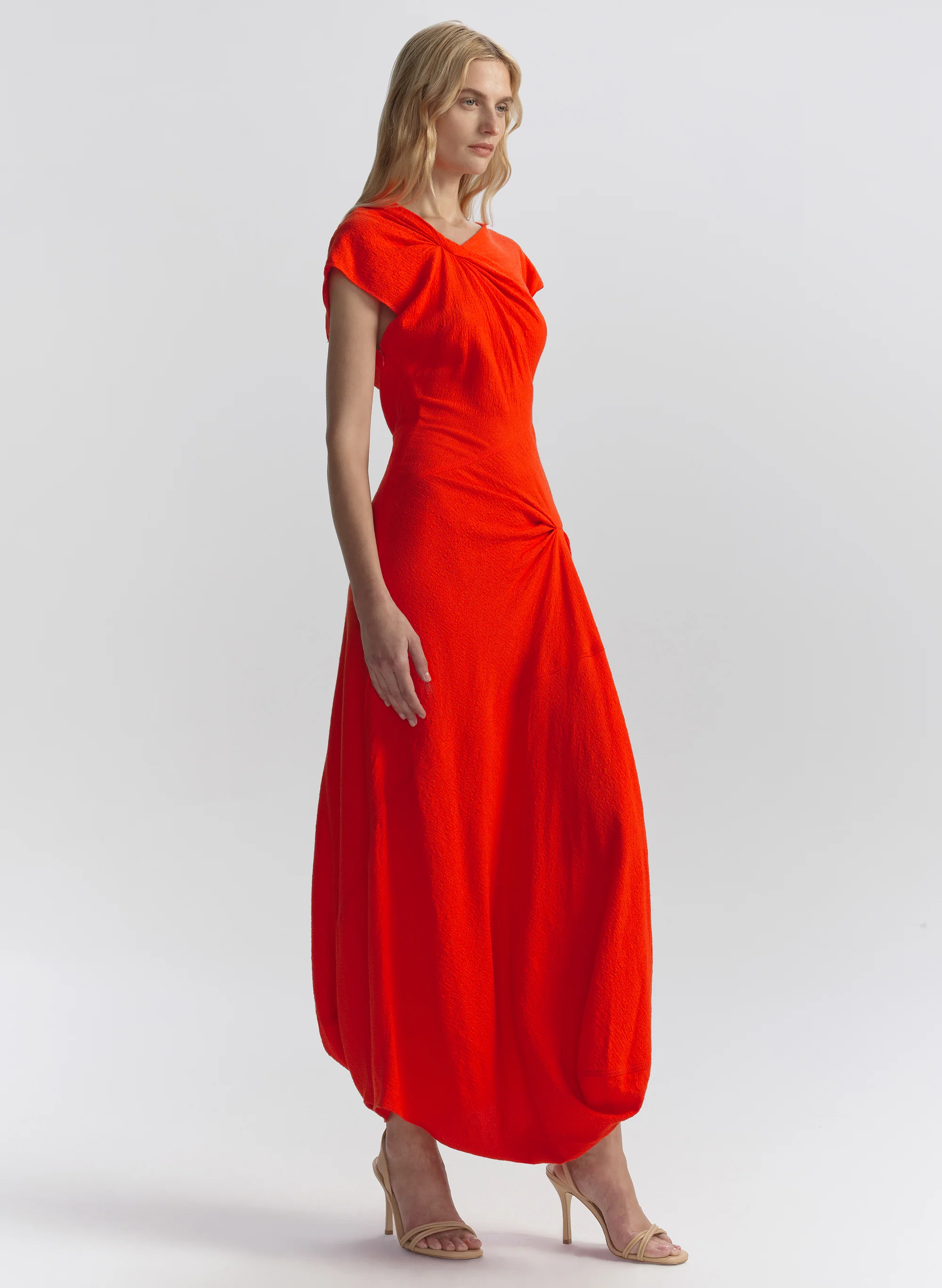 Willa Textured Crepe Midi Dress - Image 3