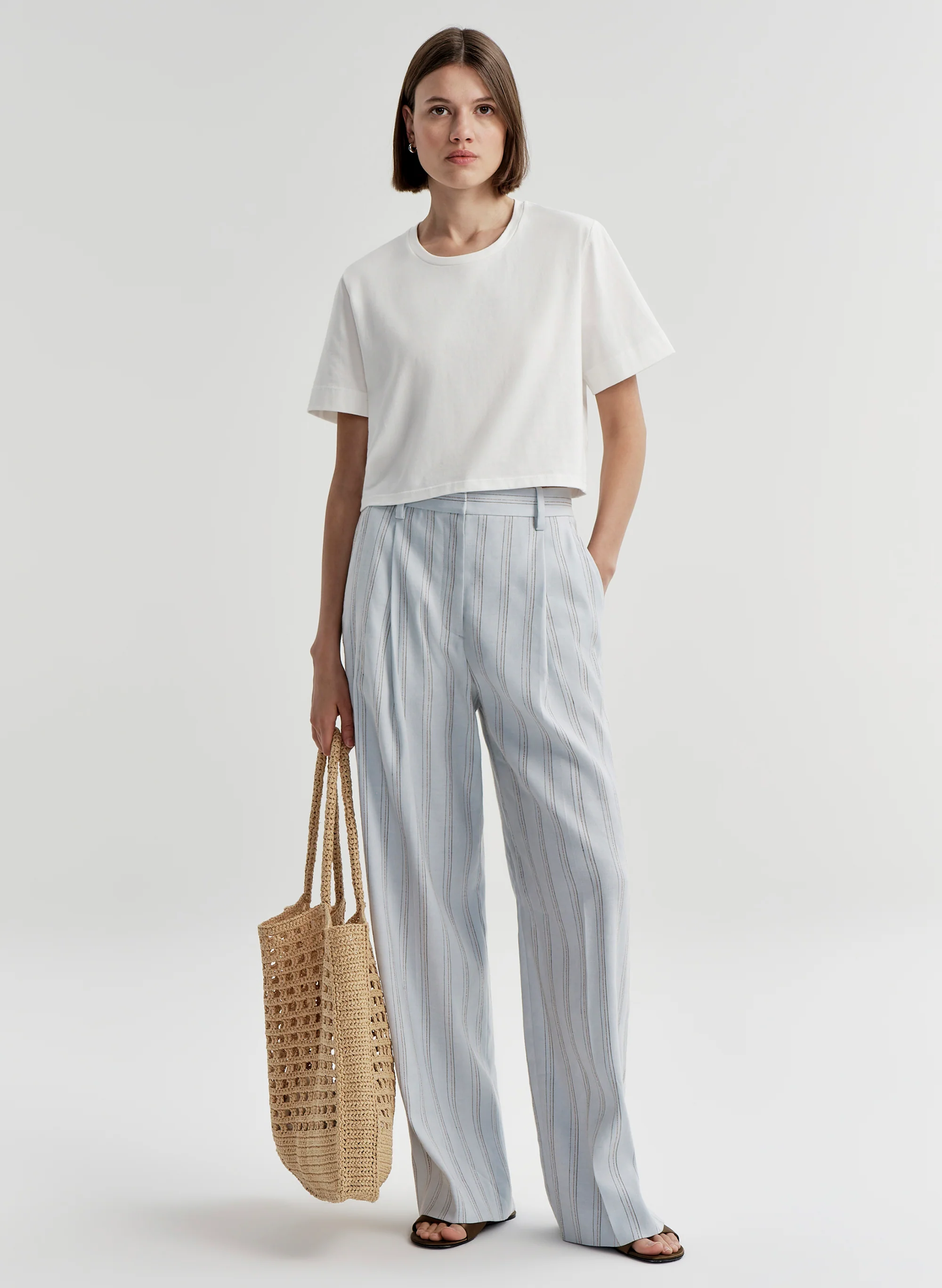 Winston Linen Pinstripe Pant