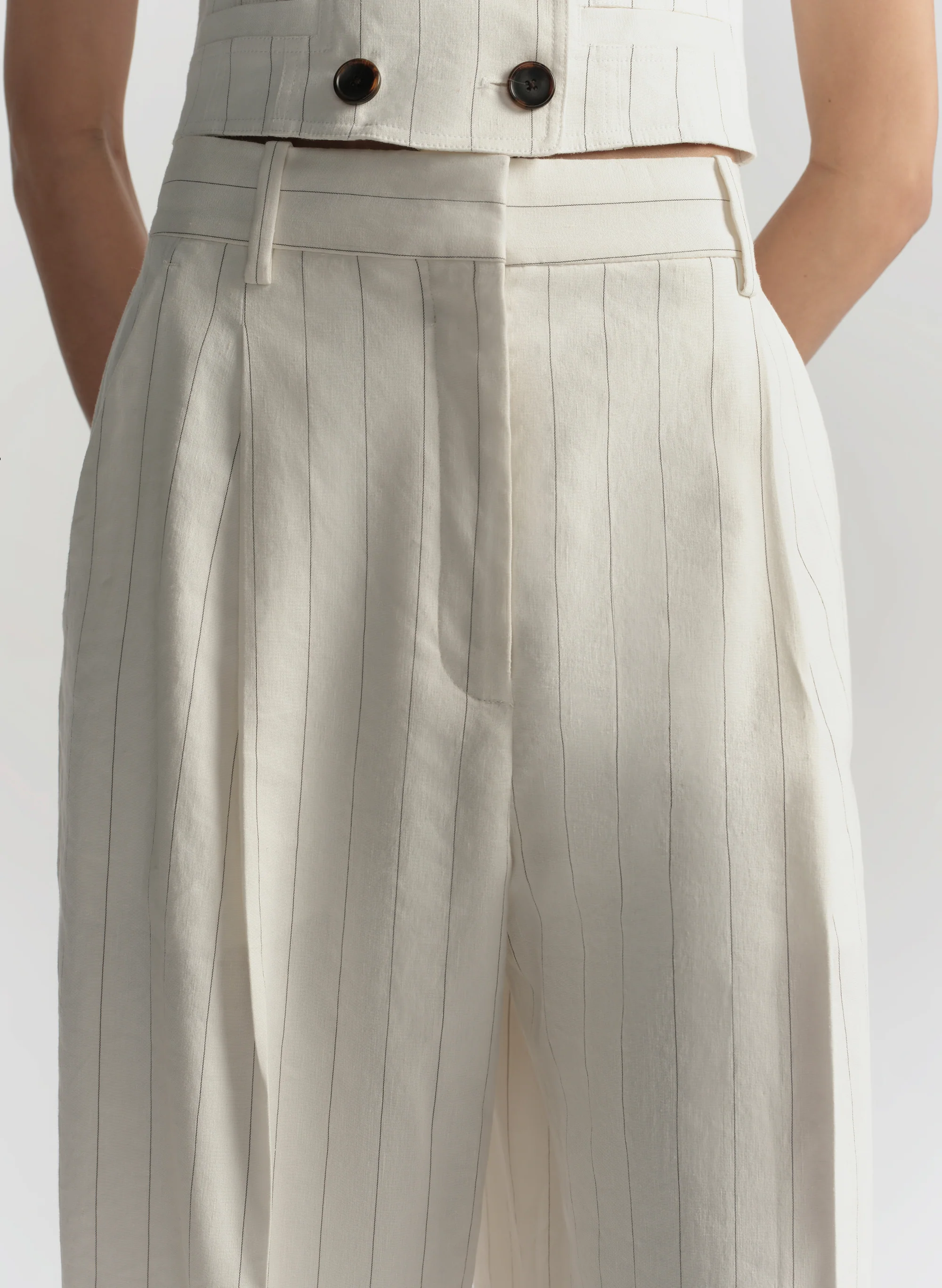 Winston Linen Pinstripe Pant - Image 2